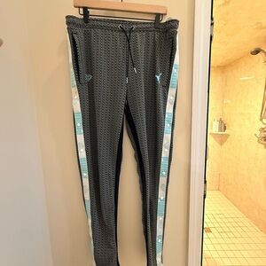 Puma men’s black and Blue Patterned Track Pants size large